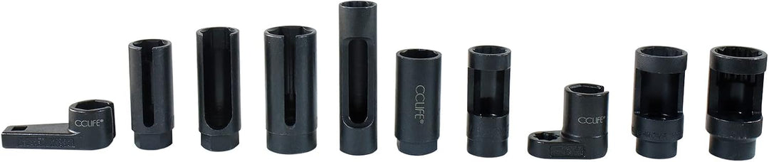 CCLIFE 10tlg Lambdasonden Schlüssel Lambdasonde Nuss Steckschlüssel Werkzeug Lambdasonden-Einsatz, 1