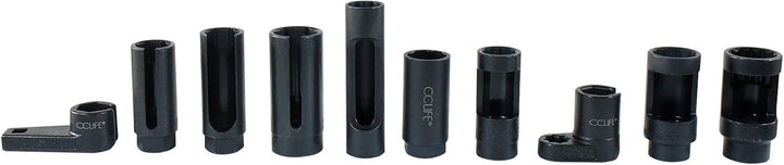 CCLIFE 10tlg Lambdasonden Schlüssel Lambdasonde Nuss Steckschlüssel Werkzeug Lambdasonden-Einsatz, 1