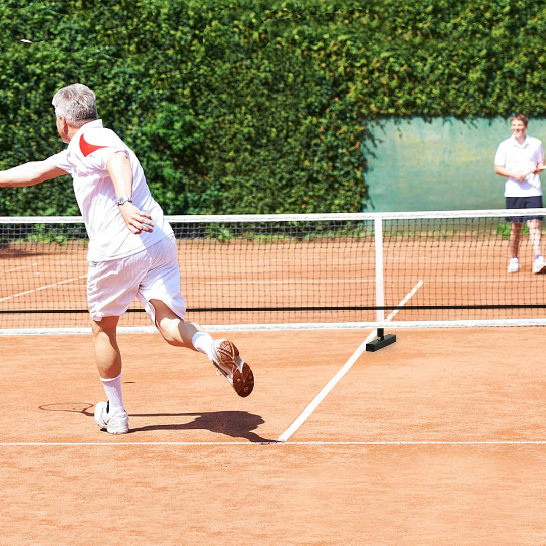 COSTWAY 670 x 92cm tragbares Tennisnetz, Pickleball-Netz in offizieller Grösse mit Metallrahmen & Tr