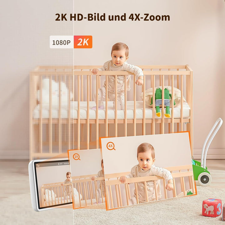 5,5 Zoll Babyphone mit Kamera Codnida 3MP HD Video Babyfon Camera,Baby Camera mit Bewegungsmelder un