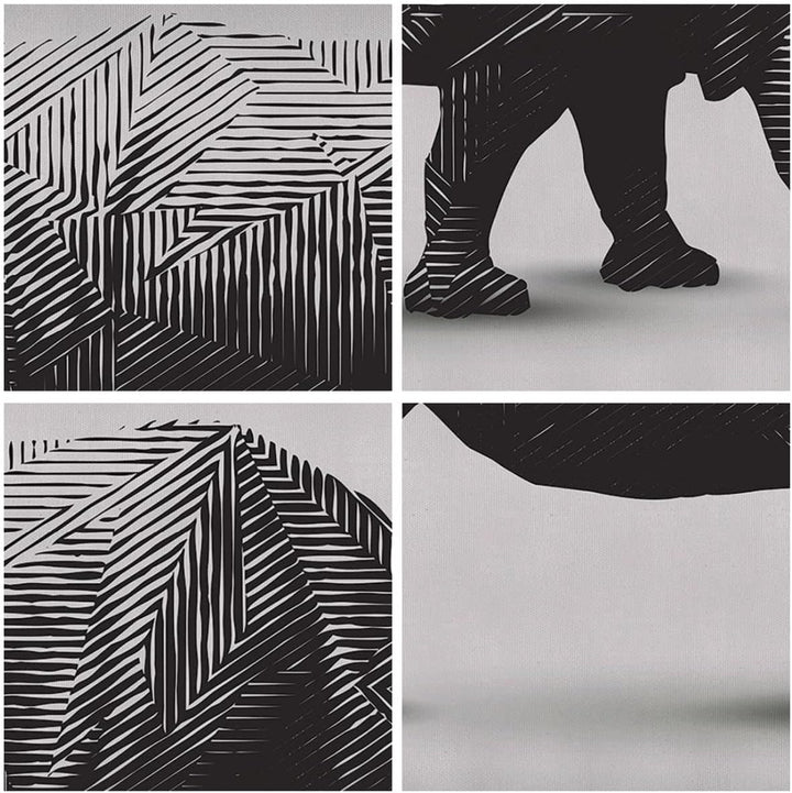 Wandbilder Dekoration Wohnzimmer Nashorn Tier Afrika Safari Panorama Bilder auf Leinwand 120x50cm Le