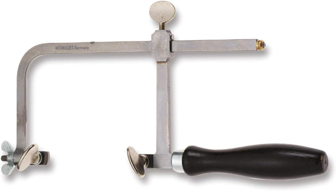 SELVA Sägebogen mit Spannschraube, Bügelweite verstellbar bis 150 mm, Handgriff aus Holz 100mm, 100m