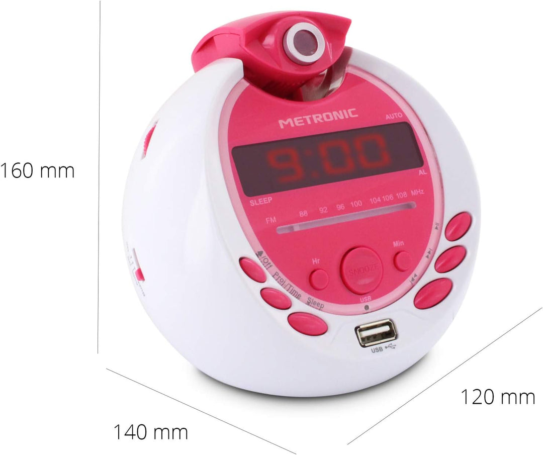 Metronic Miss Angel MP3 Radio Radio/Radiowecker USB-Anschluss Weiss/Lila, Weiss/Lila