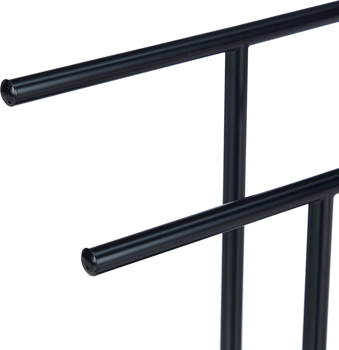 Relaxdays Handtuchständer, Waschlappenständer, HBT: 31 x 28,5 x 12 cm, 2 Stangen, Schmuckständer, Ba