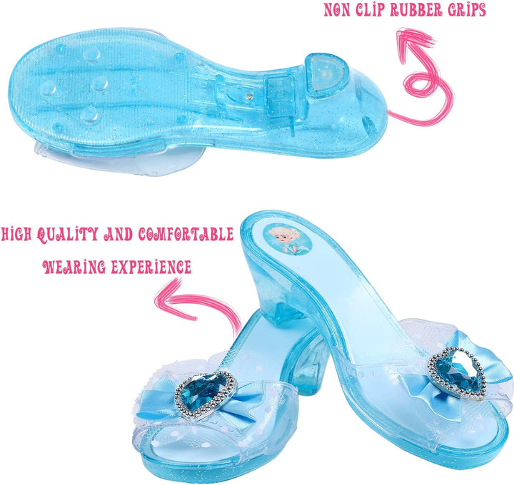 Tacobear Prinzessin Kostüm Zubehör Prinzessin Schuhe Mädchen mit Krone Zauberstab Halskette Ring Arm