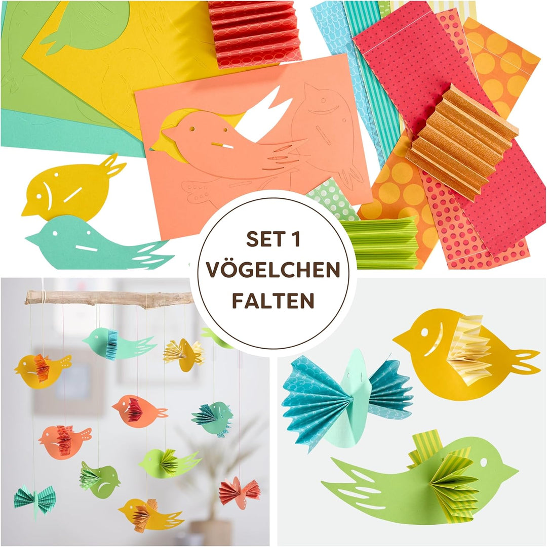 HABA XXL Frühlings-Bastelset – Perfekt für kleine Bastelanfänger: Frühlingsmotive wie Bienen & Vögel