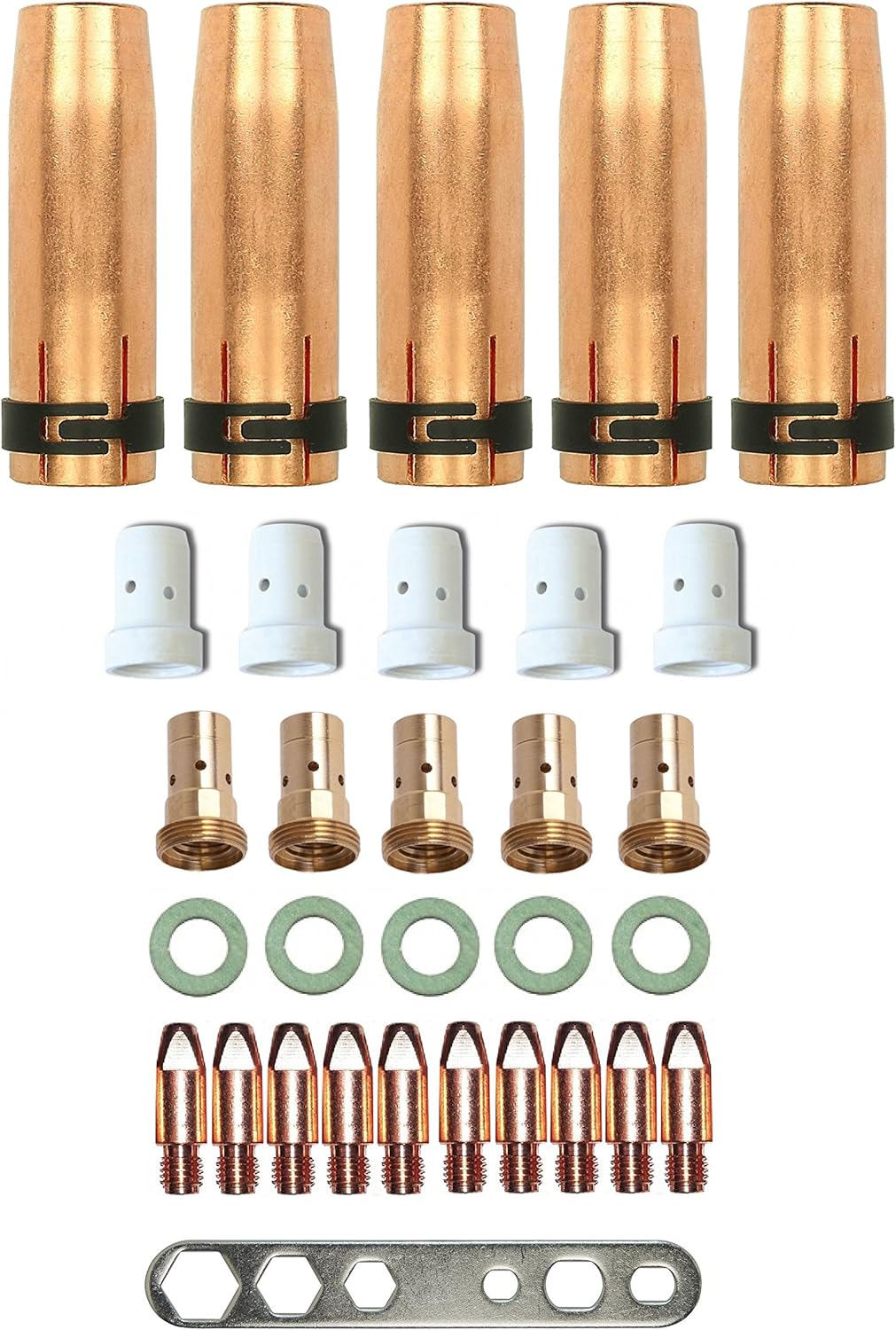 Verschleissteile Set für Schweiss Brenner MB 401/501 TBI 411/511 400 500 MIG MAG mit 1,0 mm Düsen