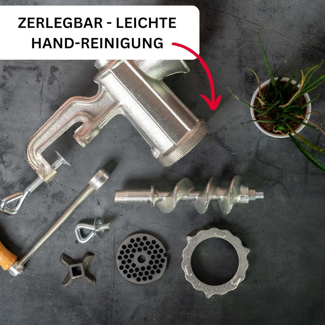 Westmark Fleischwolf Grösse 5, mit Scheibe der Lochgrösse ø 4,5 mm, inkl. Schraubzwinge für Tischmon