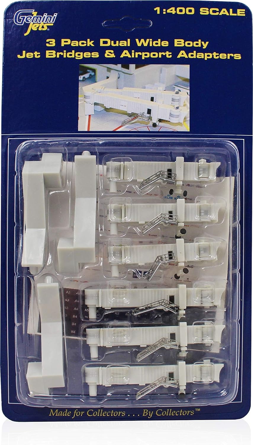 Gemini Jets 3 Pack Dual Wide Body Jet Bridges & Airport Adapters 1:400 GJARBRDG2