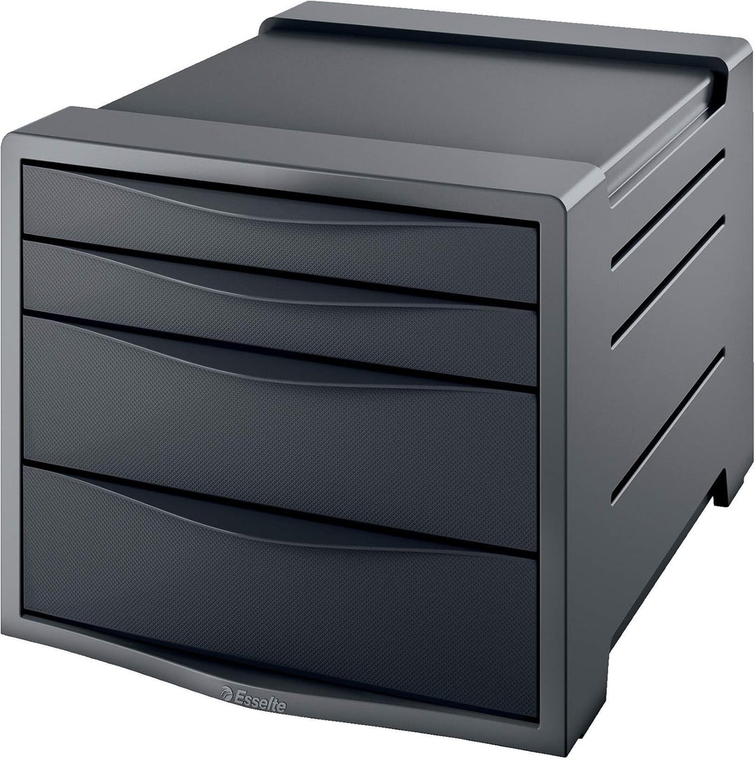 Esselte Schubladenset 4 Schubladen, Schwarz, Vivida, 623761, Schwarz