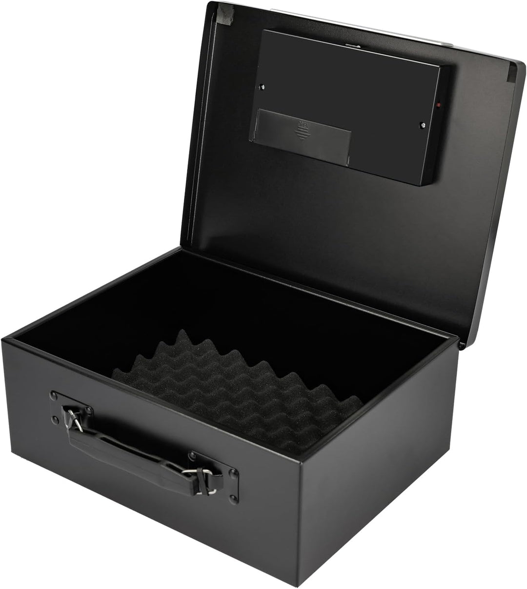 HMF 1006-02 Dokumentenbox mit Elektronikschloss | 32,5 x 25,5 x 12,5 cm | DIN A4 | Schwarz