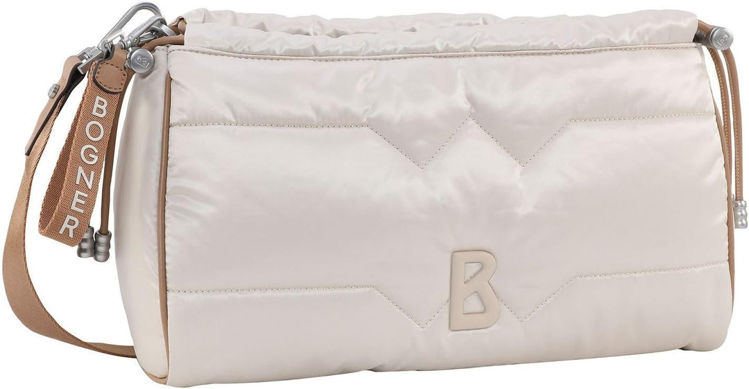 Bogner Damen Outdoor-Schultertasche Schwarz Einheitsgrösse mit Kordelzug und Polyester-Leder-Mix