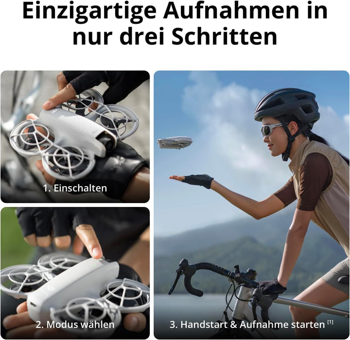 DJI Neo Fly More Combo, Minidrohne mit 4K UHD-Kamera für Erwachsene, 135g selbstfliegende Drohne die