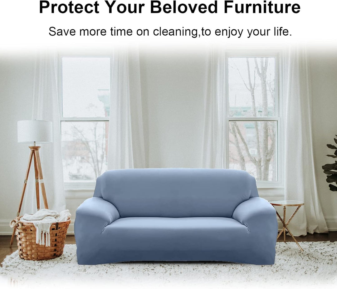 Jaotto Sofabezug 4 Sitzer Elastischer Stretch Spandex Sofa Überwürfe Sofahusse Antirutsch Waschbar S