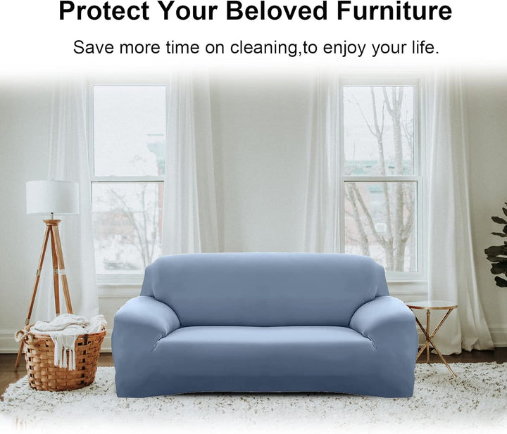 Jaotto Sofabezug 4 Sitzer Elastischer Stretch Spandex Sofa Überwürfe Sofahusse Antirutsch Waschbar S