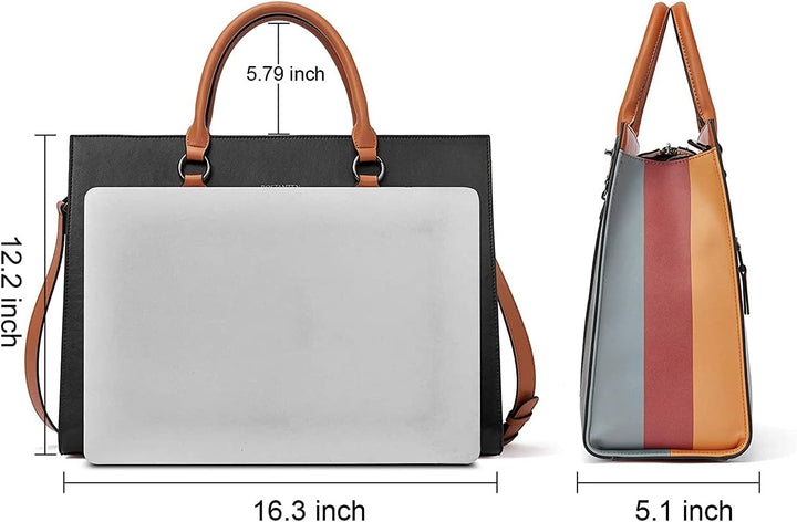 BOSTANTEN Damen Leder Aktentaschen 15.6 Zoll Laptop Handtasche Businesstasche Schultertasche Henkelt