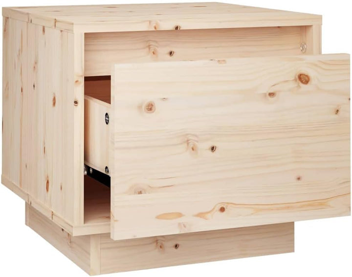 FIRBNUS Bedside Table Nachtkonsole Beistelltisch mit Stauraum Night Stand Nachttisch 35x34x32 cm Mas