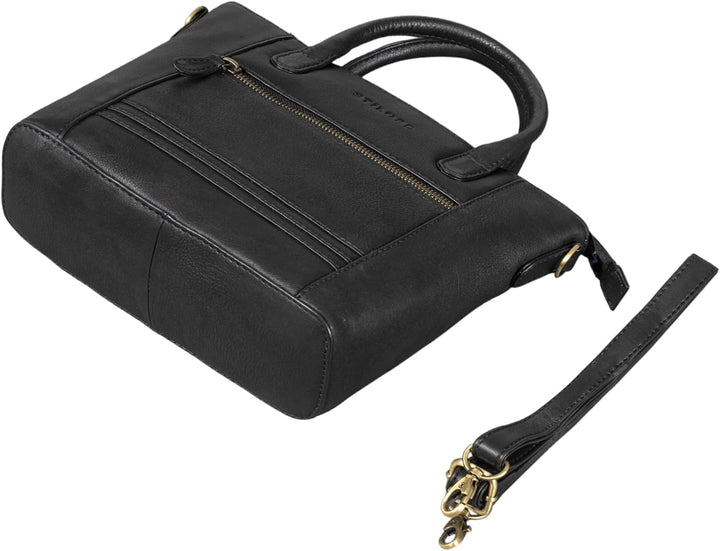 STILORD 'Meghan' Leder Handtasche Damen Umhängetasche Klein Ledertasche für Frauen zum Umhängen und