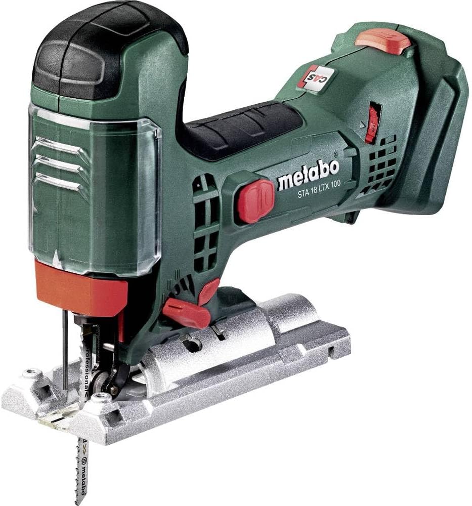 Metabo Akku Stichsäge STA 18 LTX 100 (Säge ohne Akku, Schwenkbereich - 45 / + 45°, Softgrip-Oberfläc