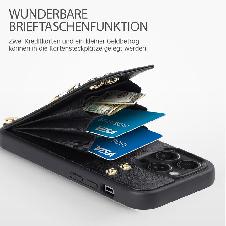 CUSTYPE iPhone 13 Pro Max Hülle, Handyhülle iPhone 13 Pro Max mit Kartenfach und Ringständer, Brieft