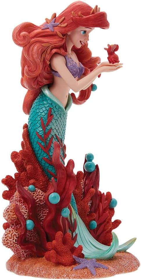 Enesco Disney Showcase Botanical The Little Mermaid Arielle Holding Sebastian Figur, 20,3 cm, mehrfa