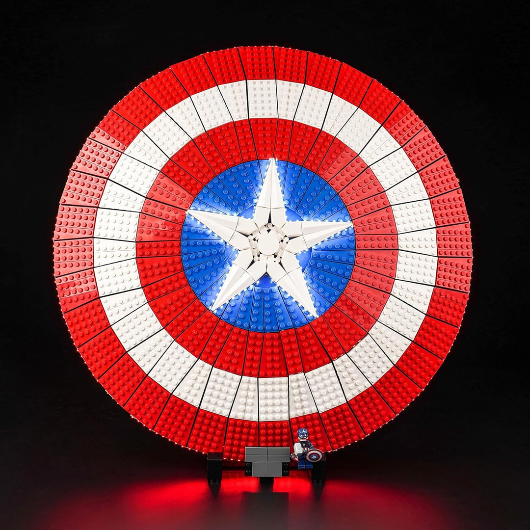 LocoLee Led Licht Set Kompatibel mit Lego Captain Americas Schild Set, Led Beleuchtungs Set Compatib