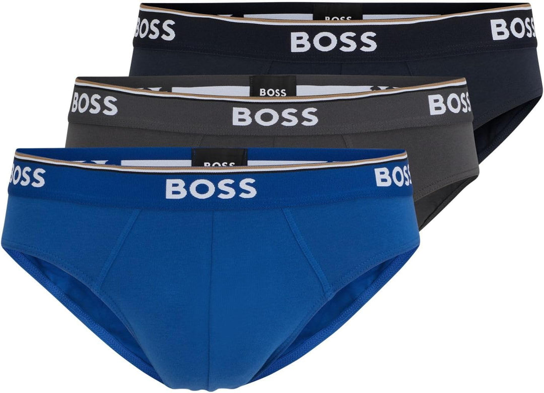 BOSS Herren Power Slips Briefs Unterhosen Cotton Stretch 3er Pack Set: Slips+Boxershorts XL New - Op