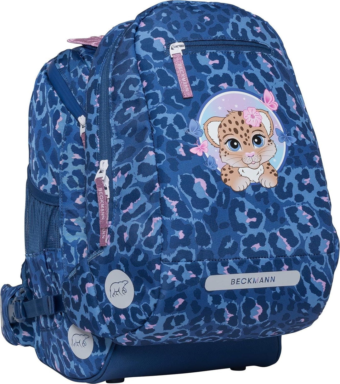 BECKMANN, Schulrucksack-Set Active Air FLX, 6-teilig, Grundschule, inkl. Regenüberzug, 22L, Cheetah