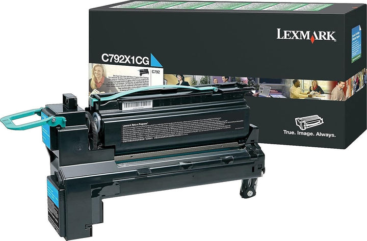 Lexmark C792X1CG C792 Tonerkartusche Standardkapazität 20.000 Seiten 1er-Pack return program, cyan,