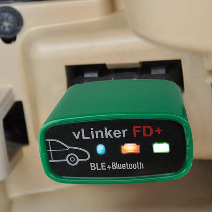 Vgate OBDII Bluetooth, vLinker FD+ OBD2 diagnosegerät OBD Adapter für Android, IOS und Windows (Blue
