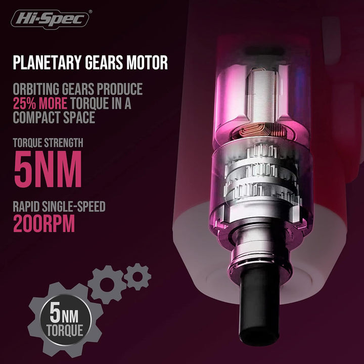 Hi-Spec 3.6V USB Wiederaufladbarer Elektrischer Akku Schraubendreher in Pink Rosa: Mini elektrischer