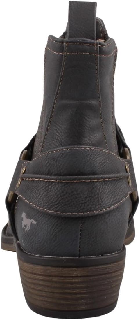 MUSTANG Herren Western Stiefelette Cowboystiefel 46 EU Grau Graphit, 46 EU Grau Graphit