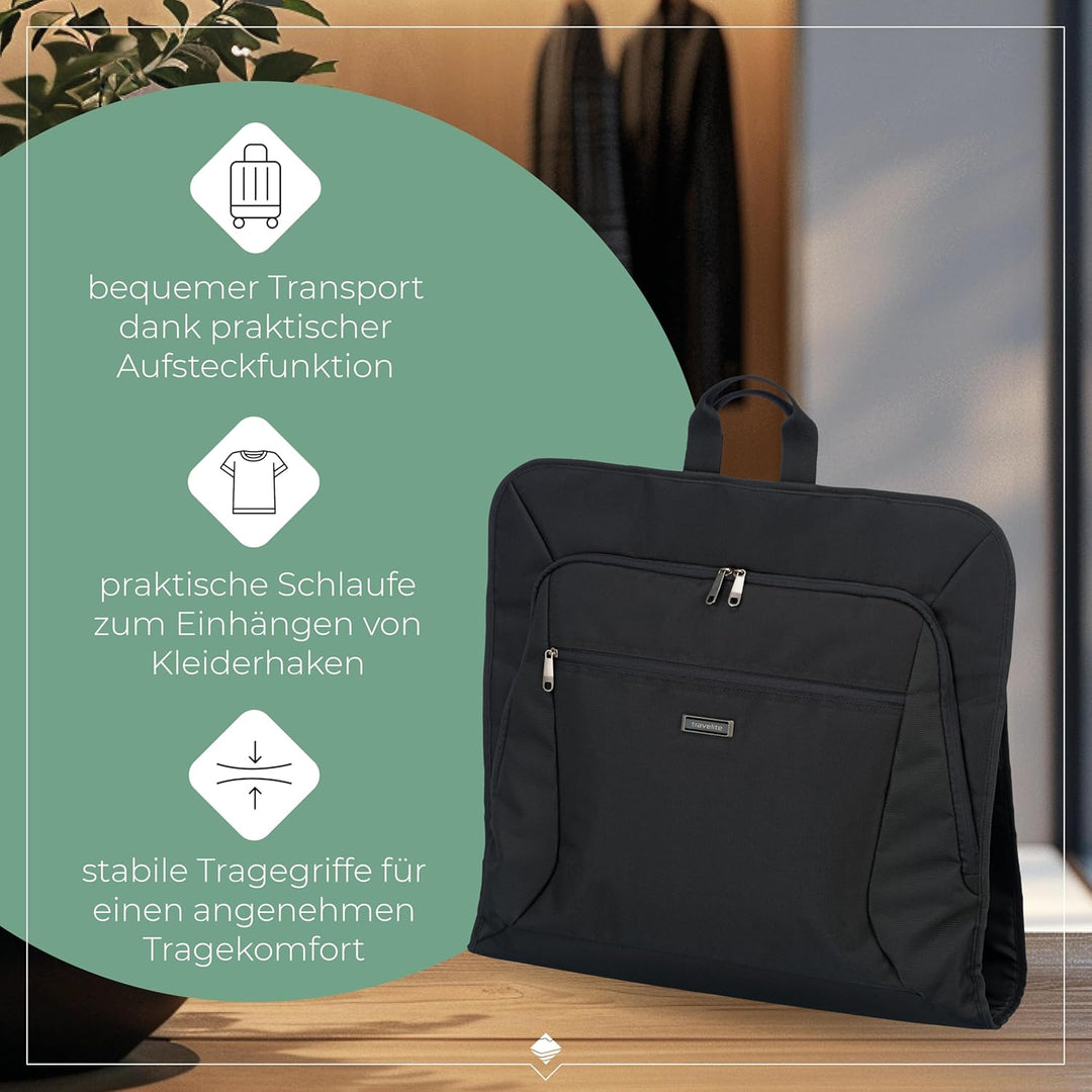 travelite Kleidertasche für Anzüge und Hemden, Gepäck Serie MOBILE: Knitterfrei reisen mit der Kleid