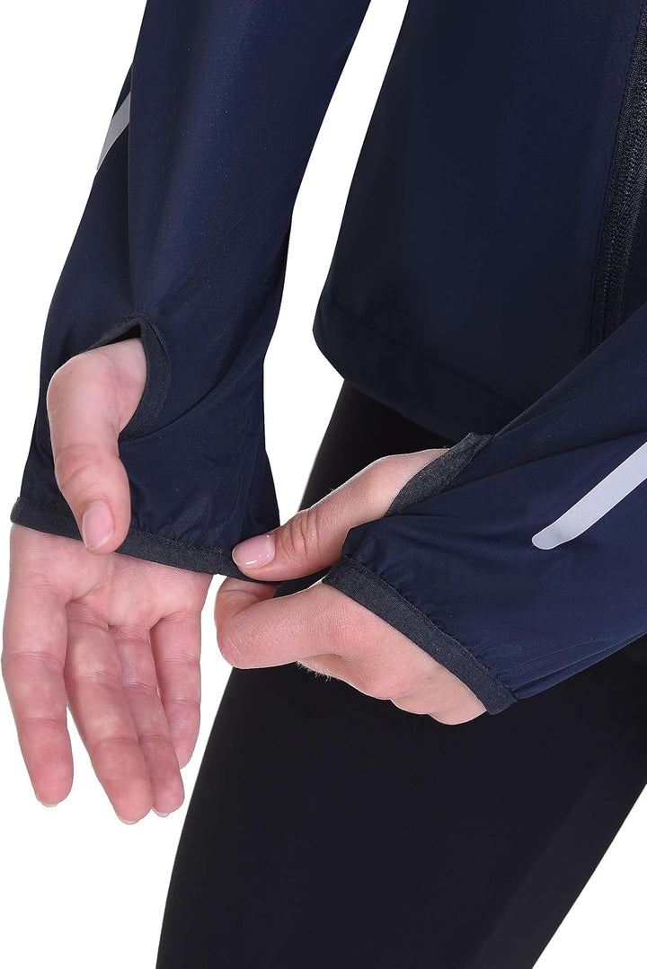 TCA Damen Lauf-Softshelljacke. Reflektierende atmungsaktive Packable-Jacke mit Reissverschlusstasche