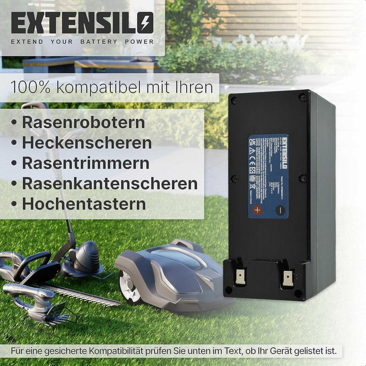 EXTENSILO Akku kompatibel mit Ambrogio L85 Deluxe Edition, L75 Evolution, L75 Elite, L85 Elite, L85