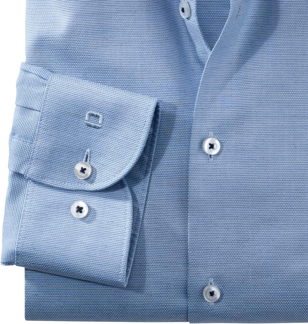 OLYMP Herren Businesshemd Langarm Level Five,Einfarbig,Body fit,Modern Kent 46 Bleu 11, 46 Bleu 11