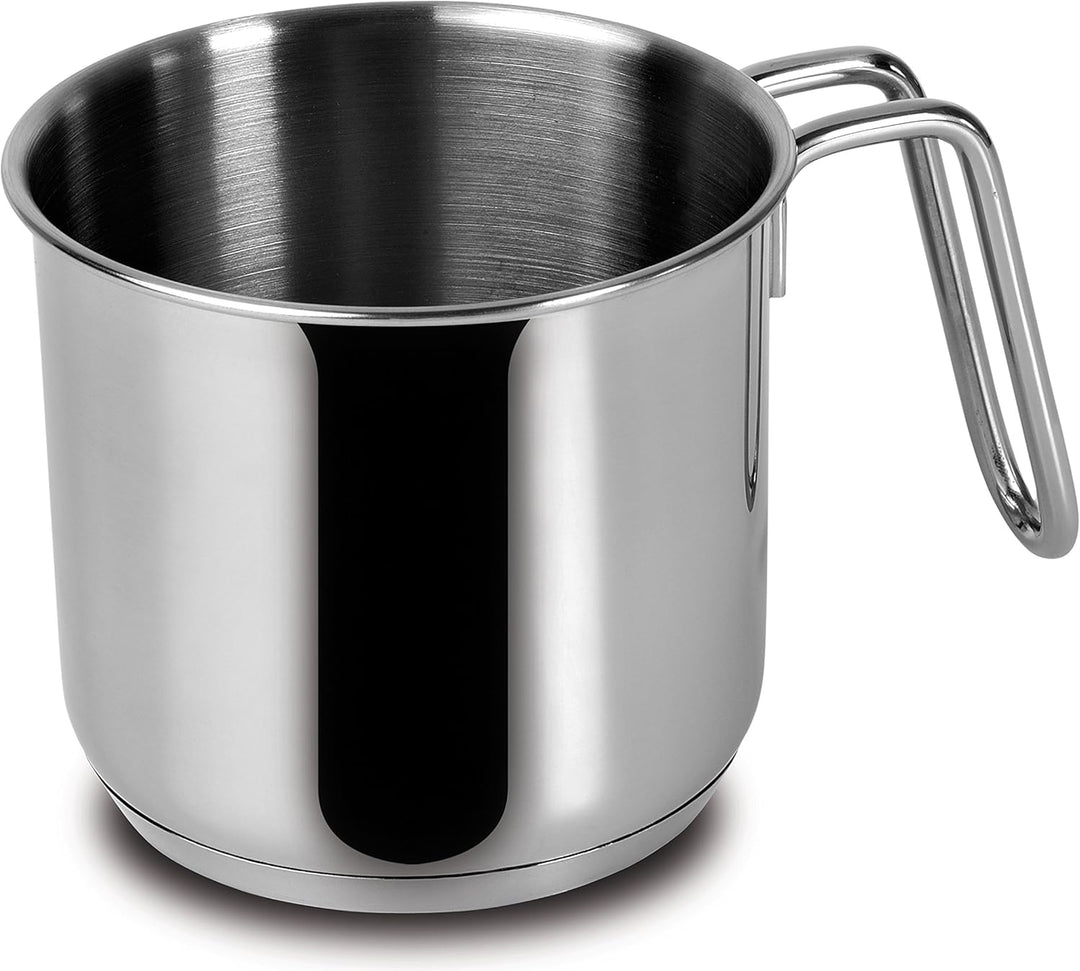 Lagostina Milchtopf Every Edelstahl 18 10 cm 12 Vorbereitung Tischdekoration, Silber/schwarz, 12 cm