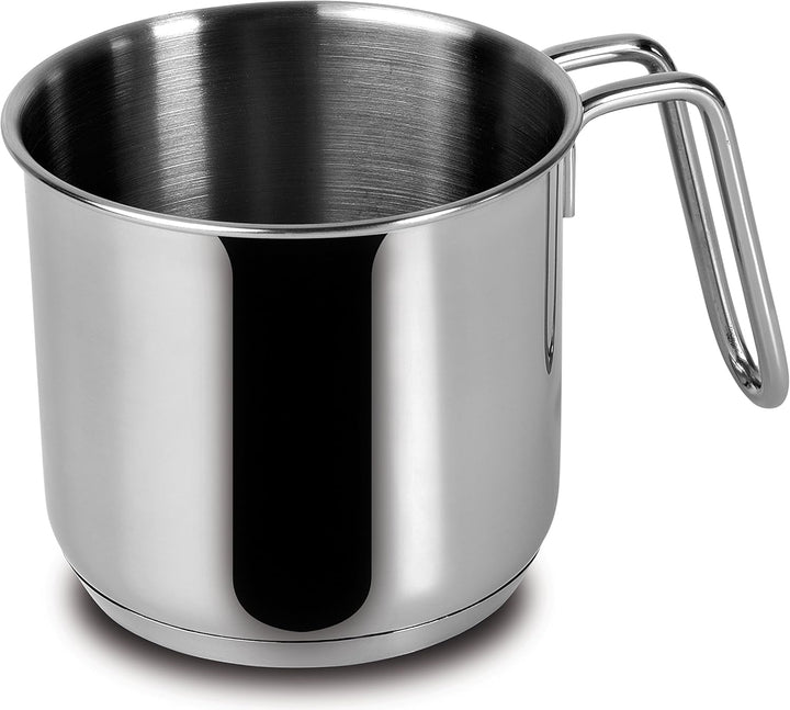 Lagostina Milchtopf Every Edelstahl 18 10 cm 12 Vorbereitung Tischdekoration, Silber/schwarz, 12 cm