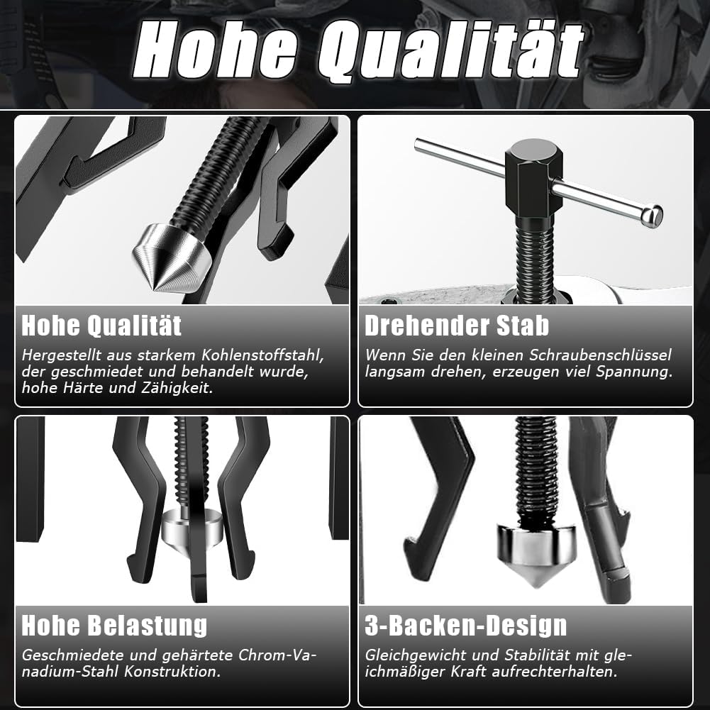 Tyafzzn Lagerabzieher, Innenlager Abzieher, Abzieher Werkzeug, Abzieher 3 Arm Werkzeug Klein, Lagera