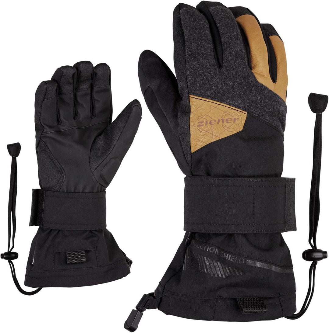 Ziener Maximus As Snowboard-Handschuhe/Wintersport | Wasserdicht, Atmungsaktiv, Protektor Innenseite