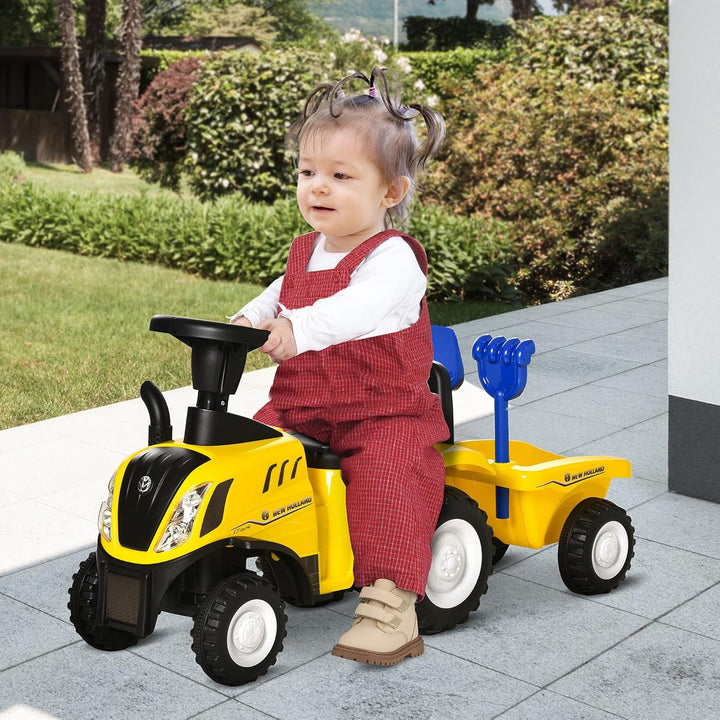 HOMCOM Kinder Rutschauto New Holland Rutscherfahrzeug Kinderauto Kinderfahrzeug Klassische Auto Lauf
