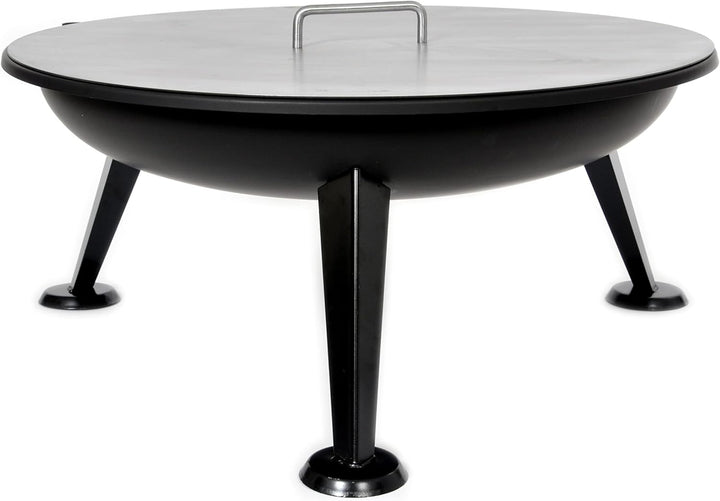 80 cm Deckel für Feuerschalen Feuertonnen Schwenkgrills aus 2,0 mm Stahl mit Griff -