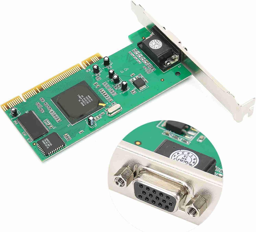 Goshyda Grafikkarte VGA PCI 8MB 32Bit, Desktop-Computerzubehör, Multi-Display für ATI Rage XL, VOD-S