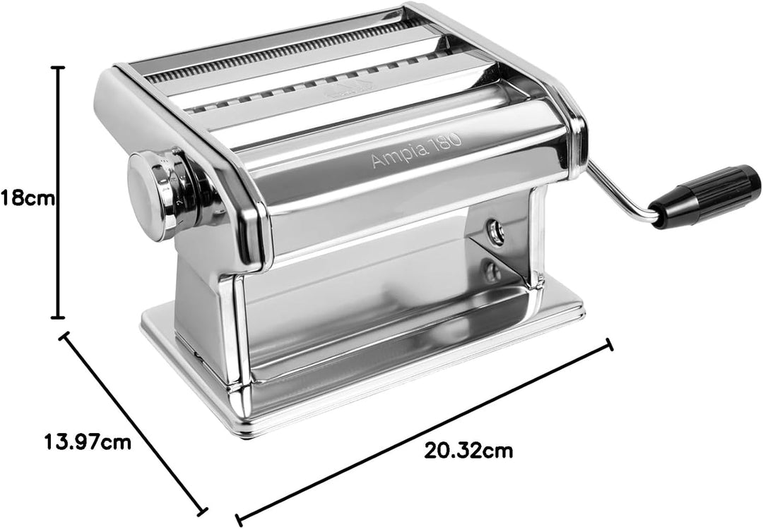 Marcato Ampia 180 Manuelle Nudelmaschine 180mm, Stahl, Grau