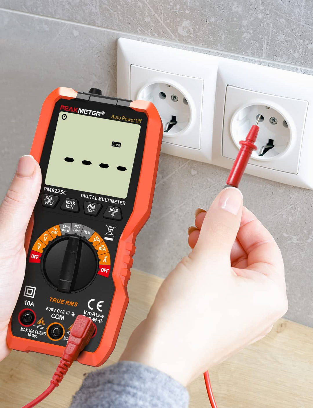 Digital Multimeter, 6000 Counts Auto Range, genaues Messen von AC/DC-Spannung, Amperemeter, Widersta