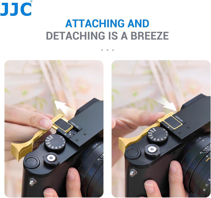 JJC Goldfarbener Blitzschuh-Griff für Leica Q3 Digitalkamera, Blitzschuh-Halterung, Daumen-Unterstüt
