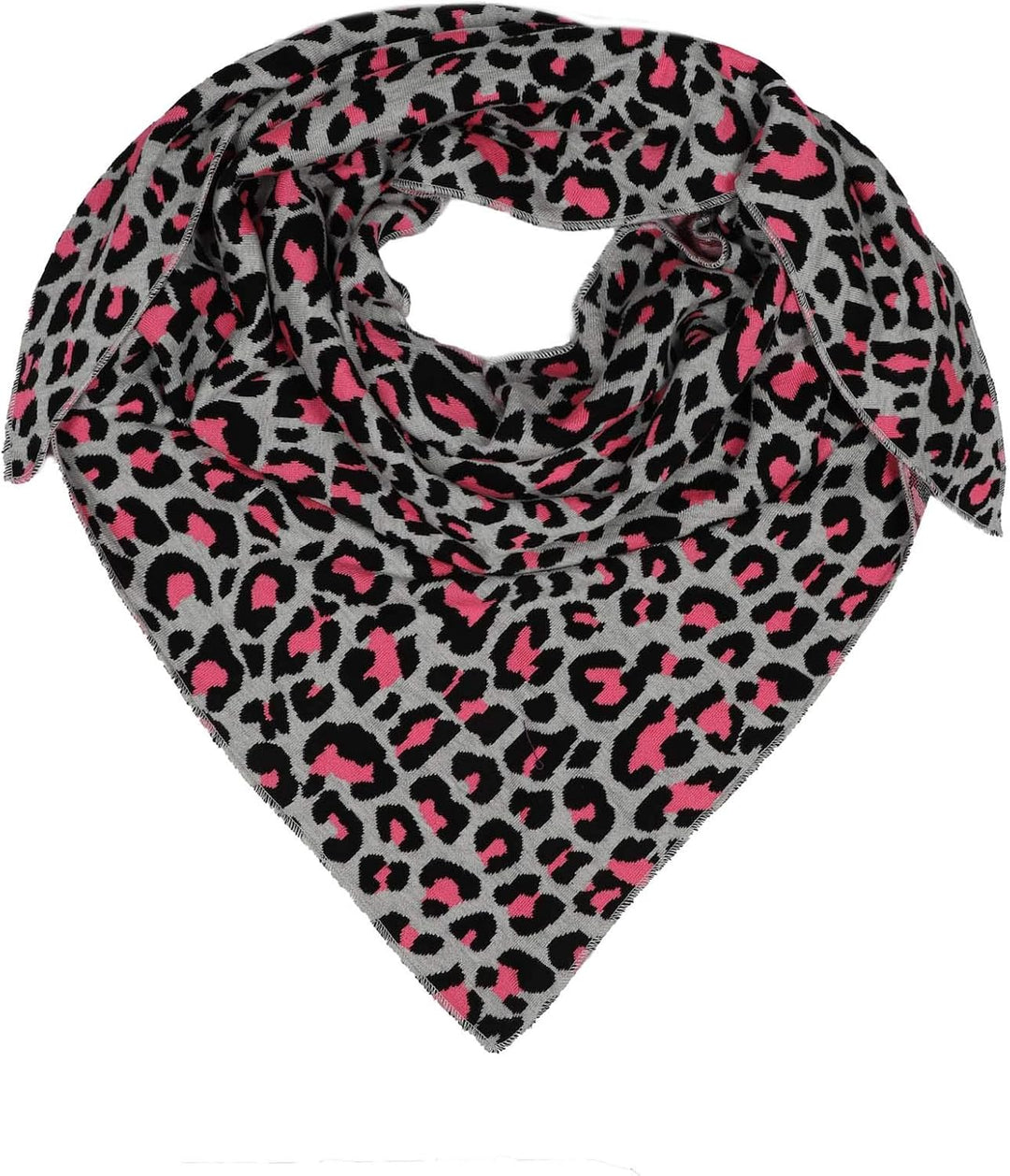 Zwillingsherz Dreieckstuch aus Baumwolle - Hochwertiger Schal mit Leo Design für Damen Jungen Mädche