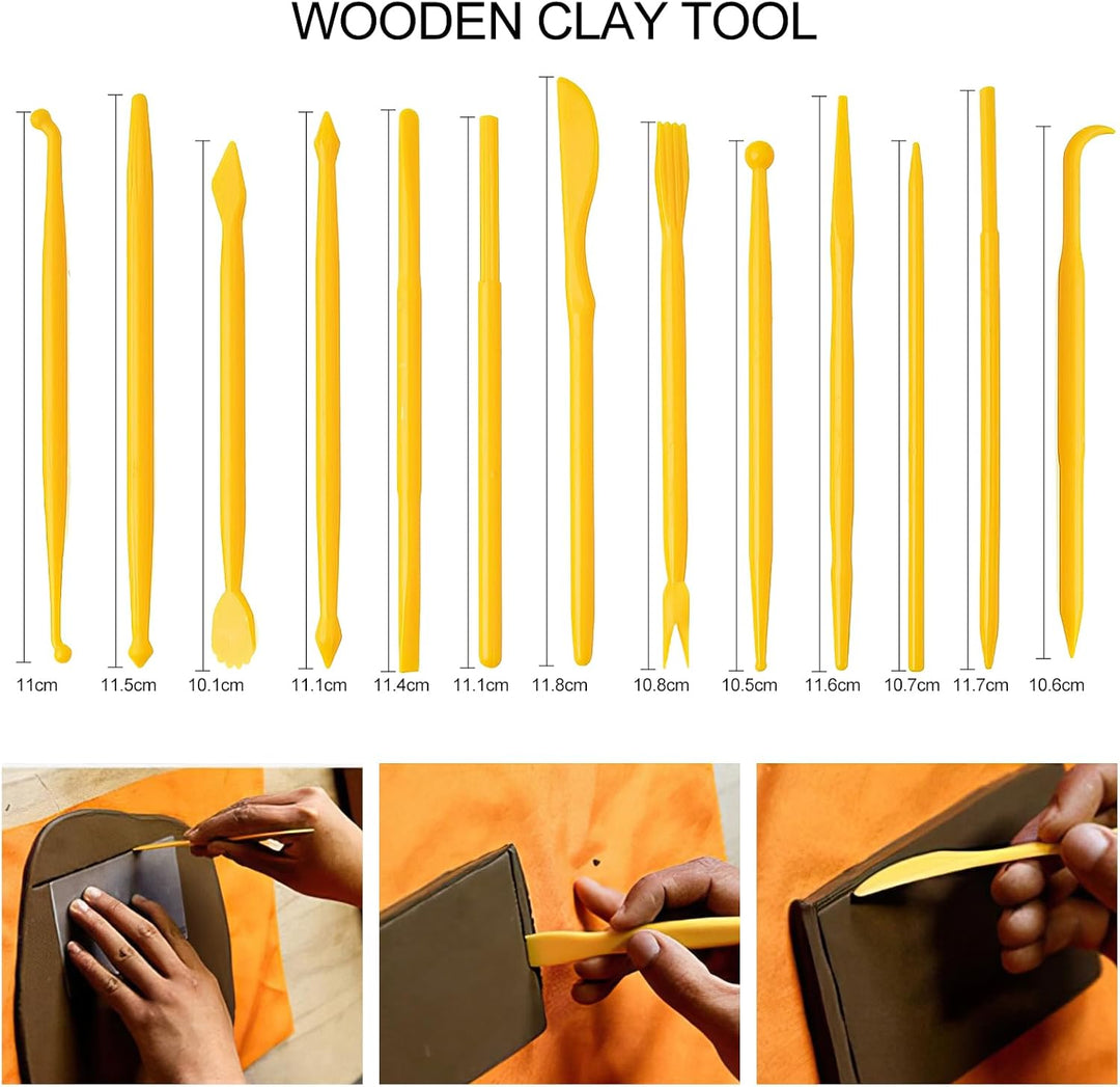 FAMKEEP Modellierwerkzeug,55 Stück Ton Werkzeug,Carving Tools Clay Keramik Sculpting Ton Werkzeug mi