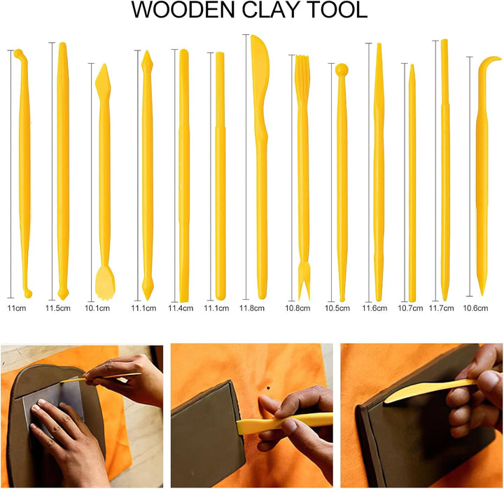 FAMKEEP Modellierwerkzeug,55 Stück Ton Werkzeug,Carving Tools Clay Keramik Sculpting Ton Werkzeug mi