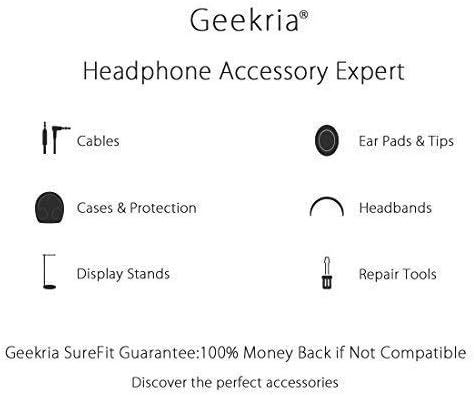 Geekria UltraShell Case für grosse Over-Ear-Kopfhörer, Ersatz-Hartschalen-Reisetragetasche mit Kabel
